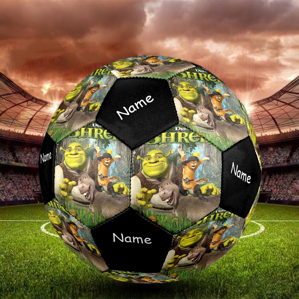 Custom Name Shrek Theme Size 5 Soccer Ball, Suitable for Both Indoor and Outdoor Matches, a Gift Suitable for Everyone.