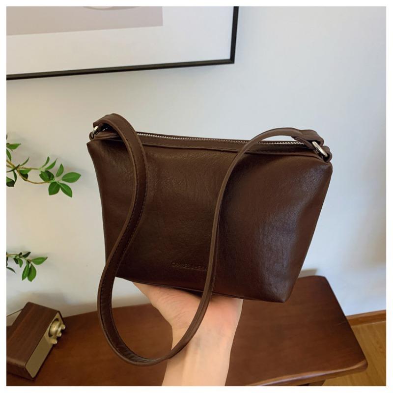 Fashion High-end Bag Women's Autumn and Winter New Niche Simple Small Square Bag Soft Leather Messenger Bag
