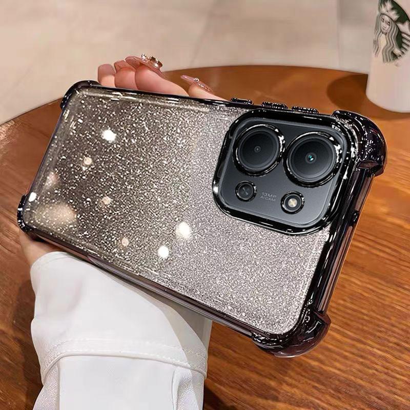 

Чехол для Redmi 15C 4G Роскошная блестящая накладка для Xiaomi poco C85 Redmi 15C 15 C Прозрачные мягкие силиконовые противоударные чехлы для телефона Redmi15c Подарок Redmi 15 4G чёрный