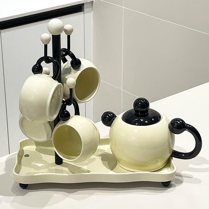 

Changbaosen Ceramic Teaware Set with Cup Holder and Tray