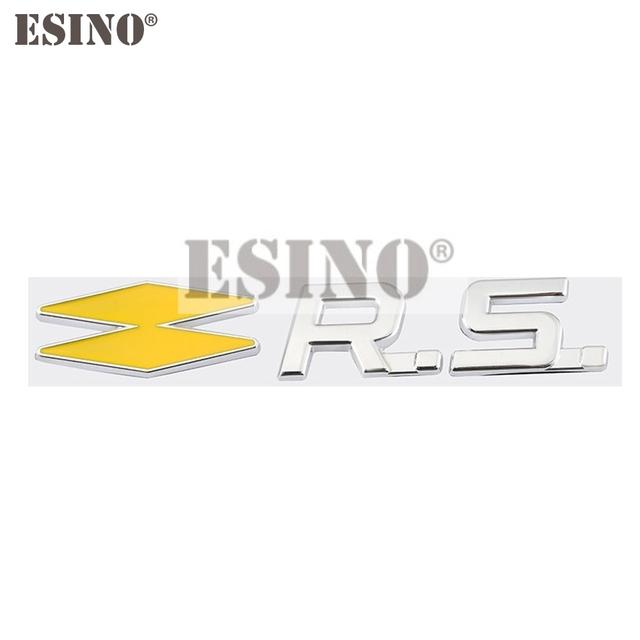 Car Styling 3D Metal Chrome Zinc Alloy Emblem Badge for R/enault RS Clio Captur Megane Kadjar Arkana Koleos Sandero Safrane