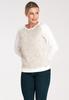 Bluza Damska Bez Kaptura - Modna Bluza Damska - Bluza Ecru M1046 Rozmiar S