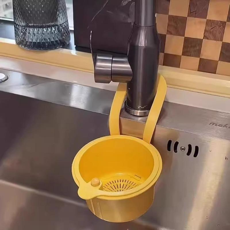 

Самоочищающаяся корзина-фильтр для раковины нажимного типа - Автоматическая корзина для слива пищевых отходов со съемным дном, простая установка