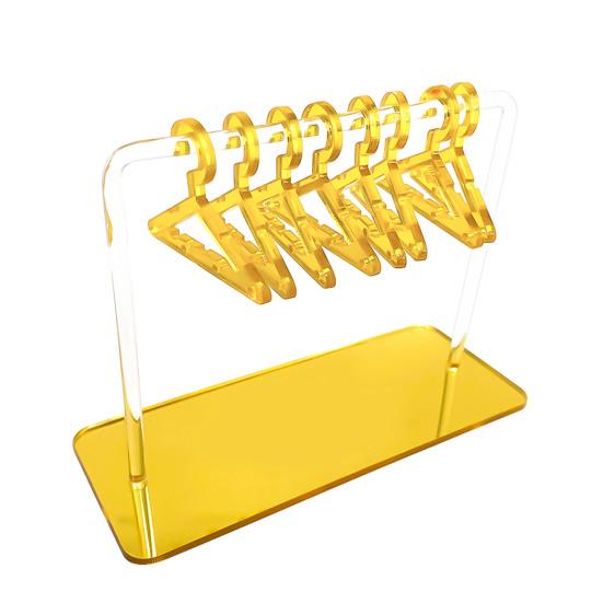 1 Set Earring Rack Coat Hanger Shape Polished with Base Jewelry Storage Acrylic Ear Studs Display Earring Hanging Organizer Girls Supply