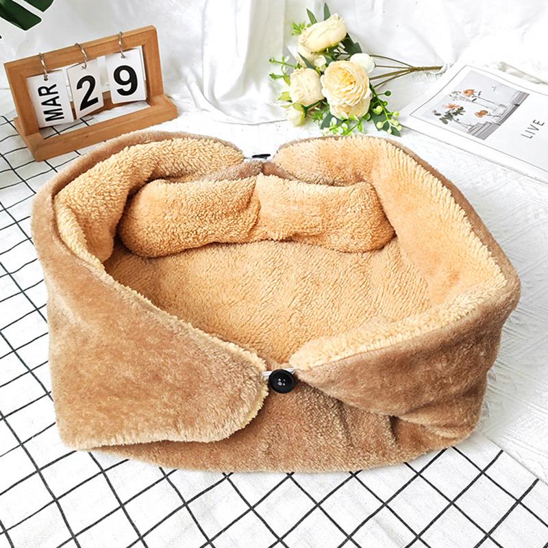 

4 Modes Folding Cat Bed Warm Thickened Cat Bed Multifunctional Foldable Pet Mat for Cats Small Dogs Indoor Kitten Sleeping Mat S кофейный
