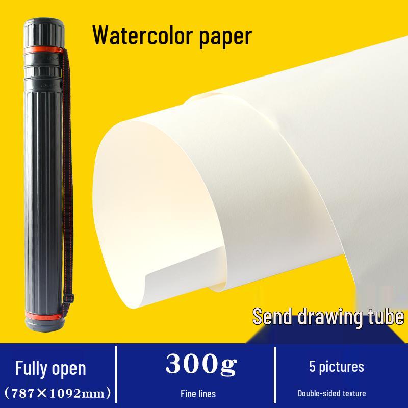 Professional 300g Watercolor Paper, Medium Rough, Fine Texture, 4K/8K/A4 for Beginners & Art Students