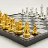UB AIA Magnetic Chess Set: Gold & Silver Folding Chessboard for Students & Beginners