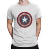 CA Shield Comic Essential T-Shirts Men Disney Captain America Film Vintage Tees Crewneck Short Sleeve T Shirts#Color