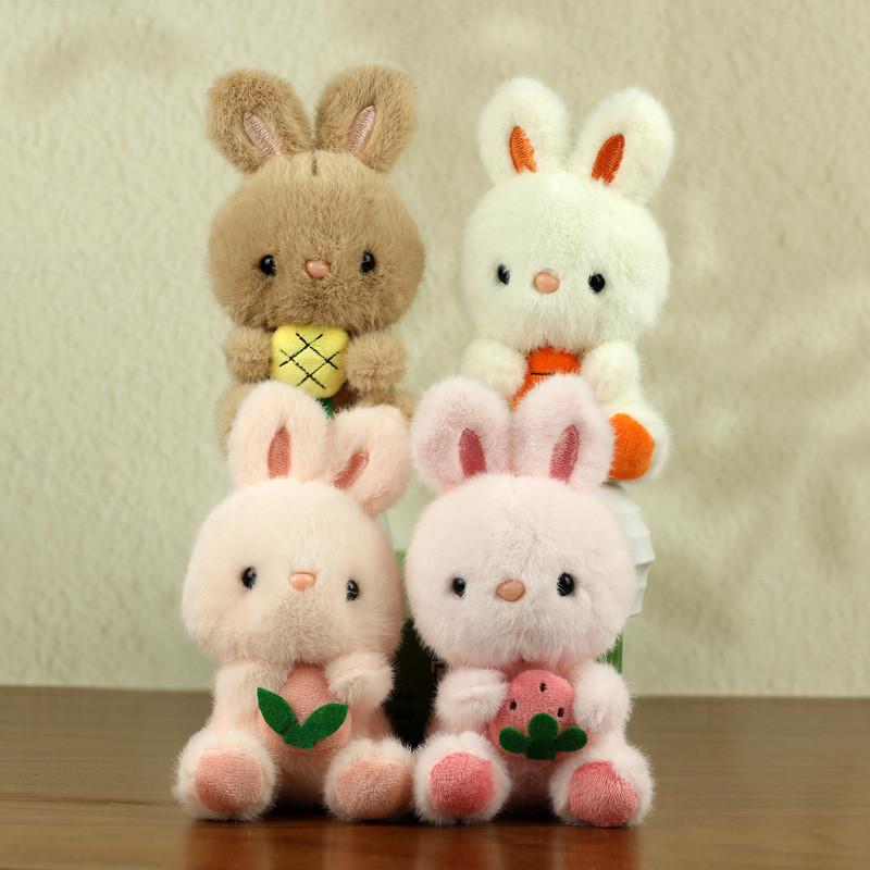 Cute Fruit Rabbit Plush Toy Keychain For Bag Decor And Collectors