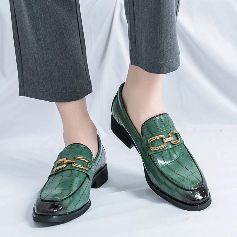 Men's Leather Shoes Office Mens Formal Shoes Men Man Oxfords Wedding Party Slip on Loafer Designer Shoes for Men