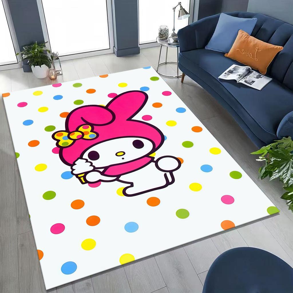 27 Style Cute My Melody Sanrio Rug for Bedroom Living Room Sofa Home Doormat Decor, Large Kids Play Non-slip Floor Mat Gift