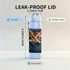 1PC Cat Peeking Canvas Bag 750ml Color Plastic Sports Water Bottle Leakproof Flip Straw Lid For Sports Office Home Use