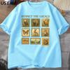Respect The Local Wildlife TShirt Unisex Women Gift for Nature Lover T Shirt Animal Vintage Postage Tshirt Streetwear Male Tops