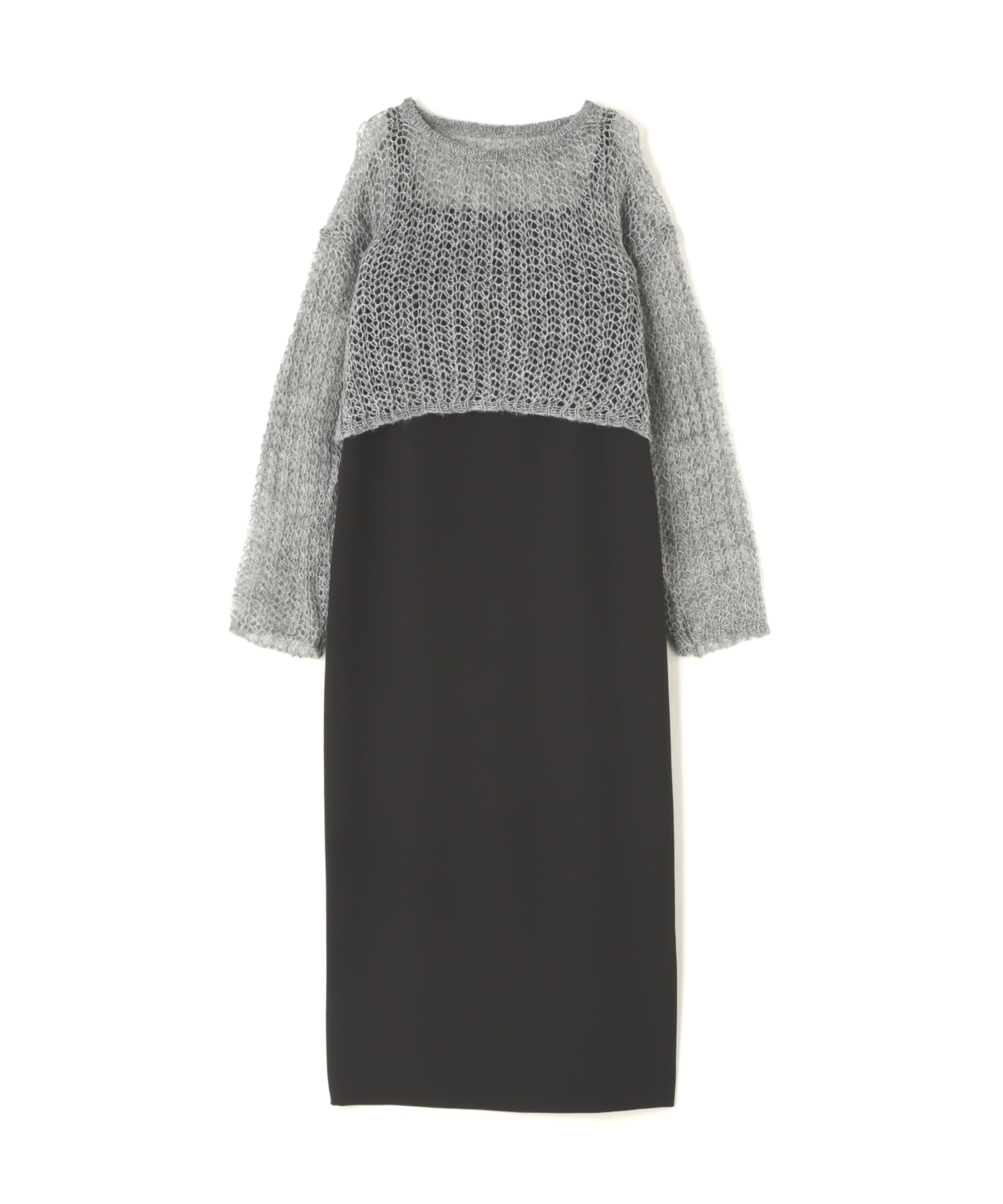 

Openwork knit and cami dress