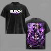2026 Hot Anime BLEACH Zaraki Kenpachi Graphic Print T-Shirt Men Women Retro Washed Cotton Harajuku Style Top Oversized Summer New Tee Short Sleeve