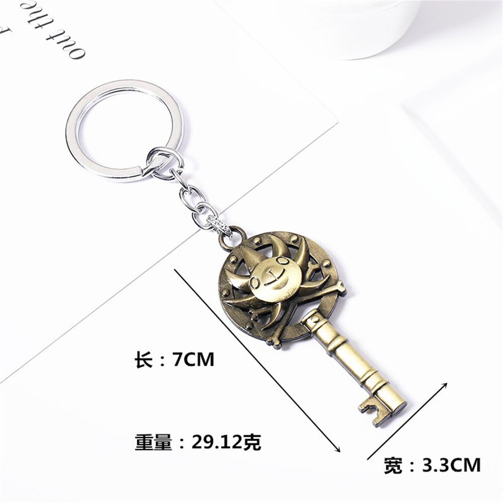 One Piece Metal Keychain Toys Luffy Chopper Anime Pirate Logo Key Ring for Backpack Bag Car Key Accessory Fan Birthday Gifts