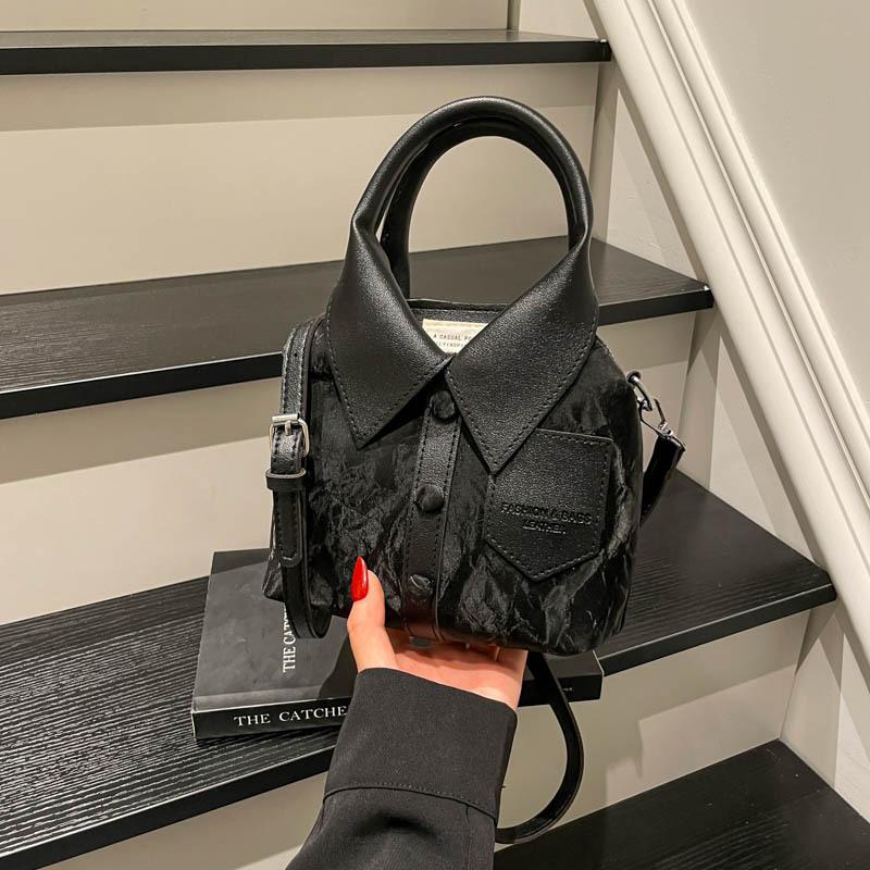 

New trendy bucket bag women s bag autumn fashion simple shoulder bag women s chain commuter handbag чёрный