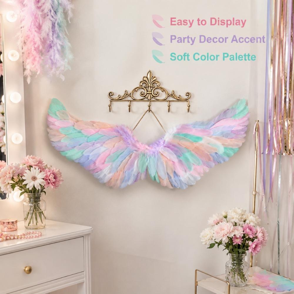 Colorful Fairy Costume Cosplay Wings Rainbow Party Decoration Props Kids Women Girls