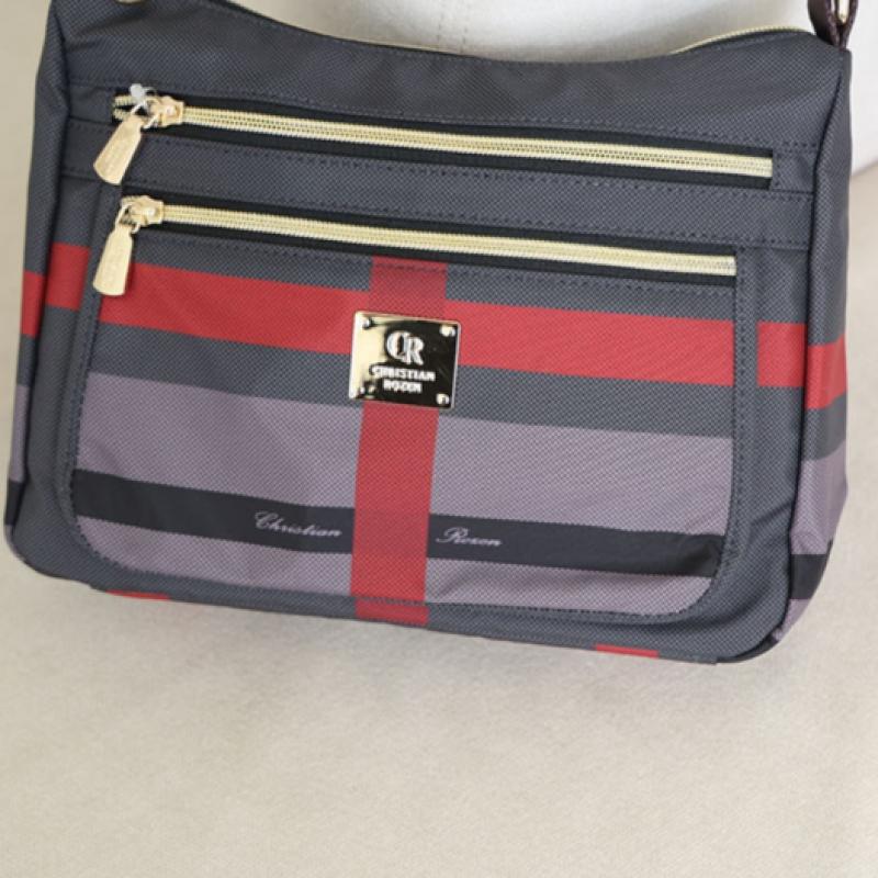 Shiz Madam Ultra Lightweight Check Multi Pocket Crossbody Bag A42433