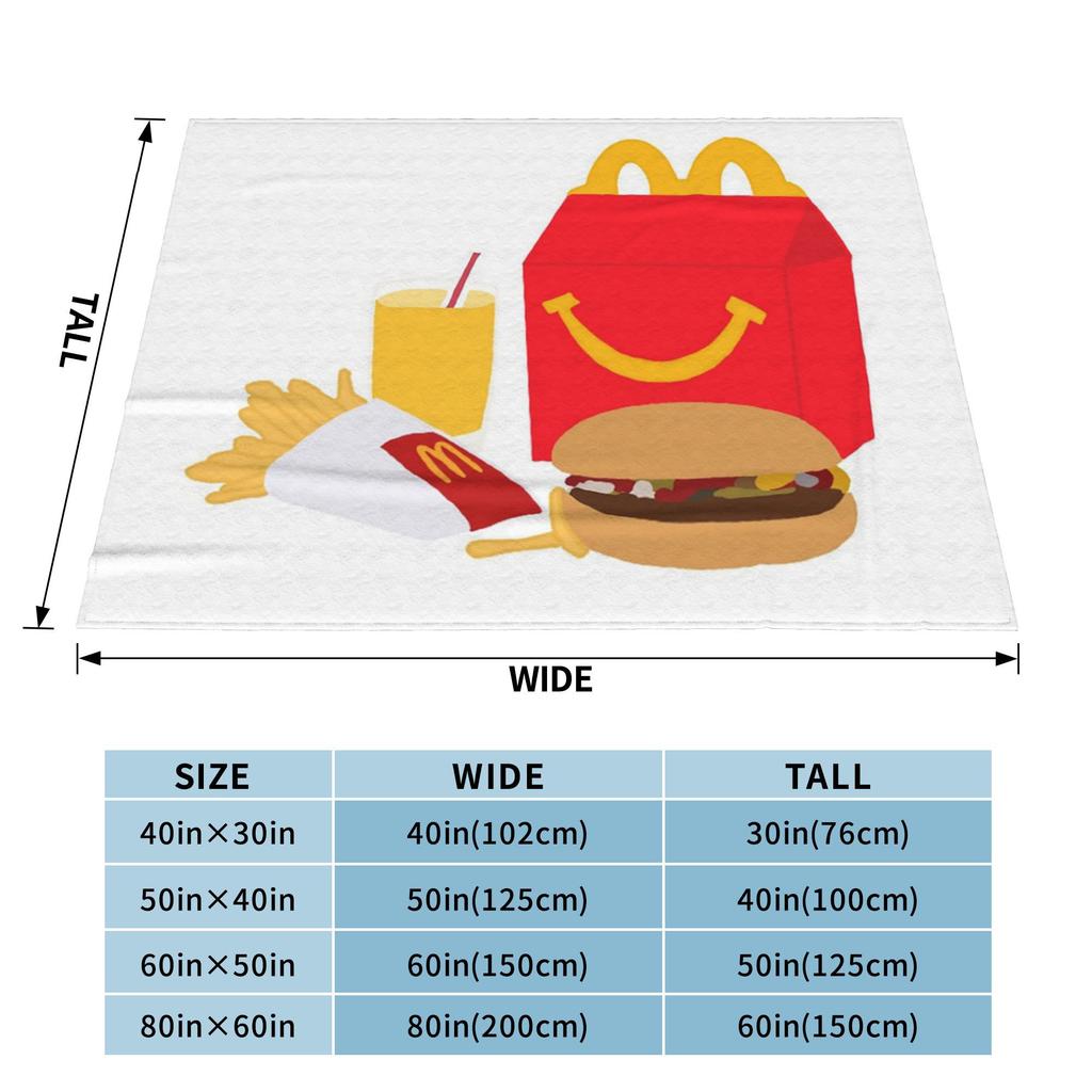 McDonald’s happy meal Blanket Super Soft Flannel Sofa Throw Blanket for Couch Bedding Travel Throws Bedspread Quilt