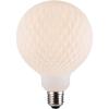 greenandco ampoule à led dimmable style vintage opale à losanges e27 g125 4w 350lm irc90+ 3000k blanc chaud 360° 230v