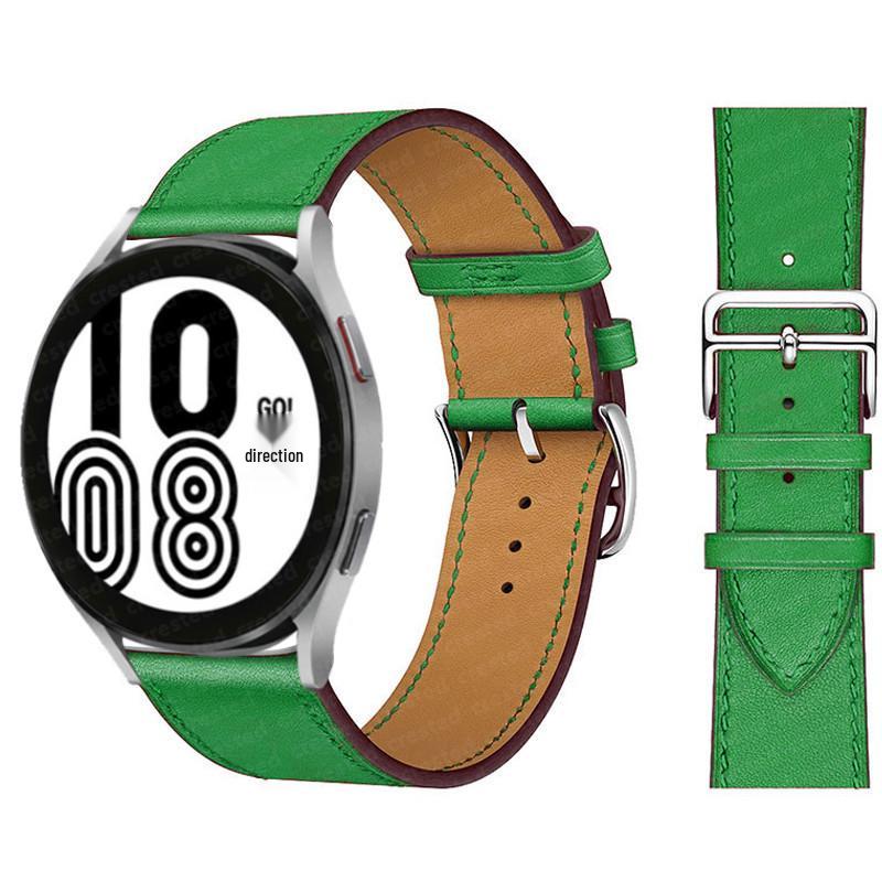 Hermes Leather Strap for 20/22mm Huawei GT, Samsung Galaxy, Garmin Venu