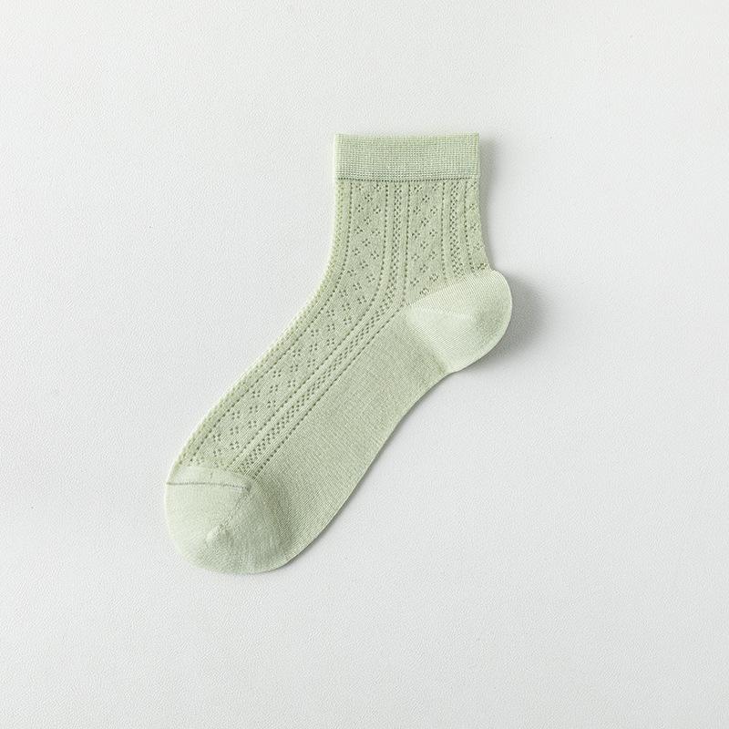 Silk Stockings for Children, Mesh-ventilated, Breathable, Summer Lightweight, Anti-odor, Sweat-absorbing Cotton Socks, Short Tube Style