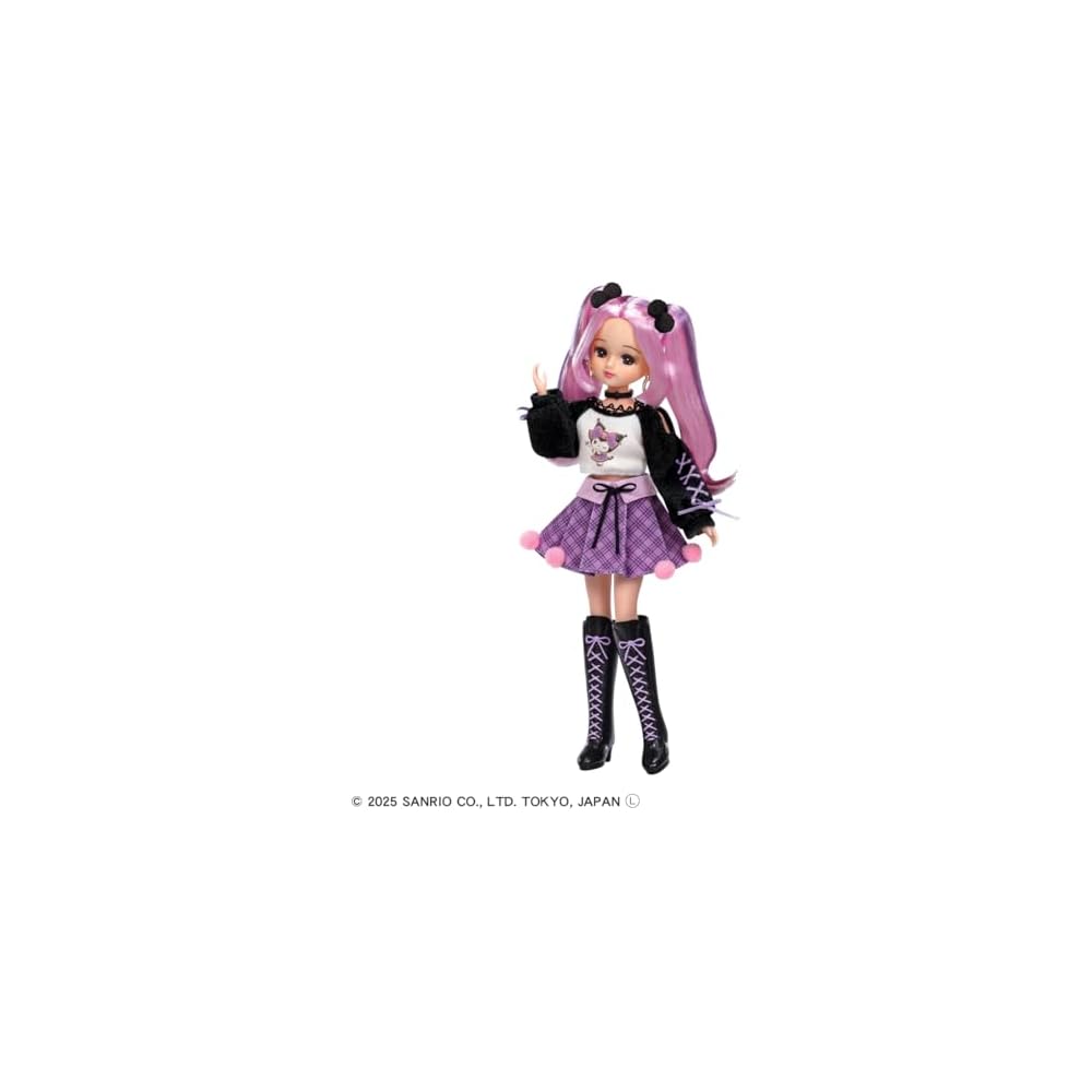 Takara Tomy Licca-chan Doll LD-11 Cool Kuromi Outfit Dress-Up Toy for Kids Age 3 and Up
