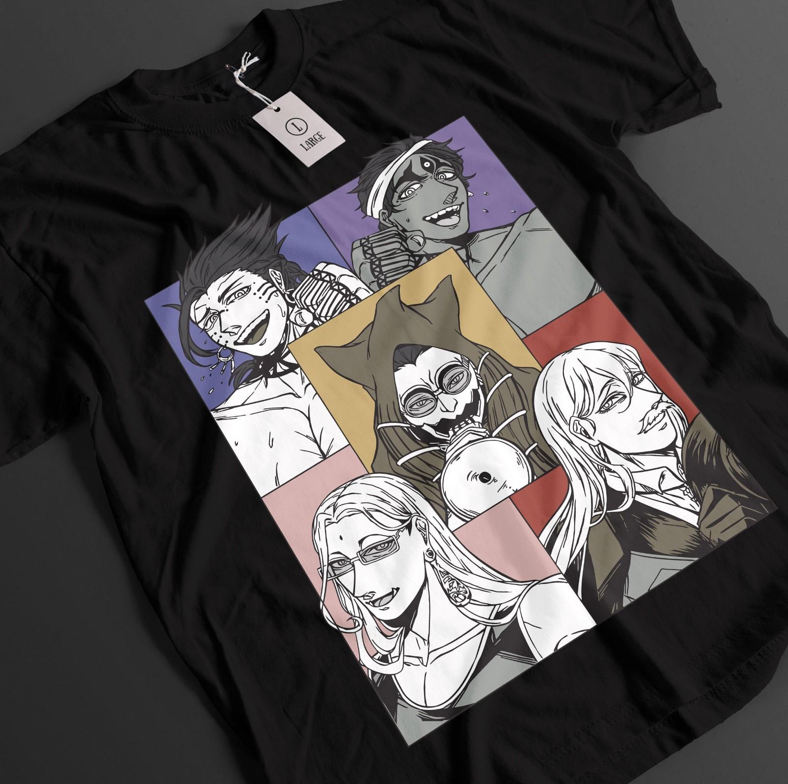 

Record Of Ragnarok Shirt Jack The Ripper Tshirt Buda T-Shirt Mens Womens Tees Top Adam Top Anime Tee S