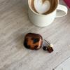 Amber Leopard Print Brown Apple Bluetooth Headset Case AirPods Pro1 Generation Protective Cover for Pendant 1st Generation Female