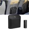 Mini Car Trash Can With Lid, Small Automotive Dustbin Garbage Container, Waterproof And Leak Resistant Car Storage Box With A Roll Of Plastic Trash