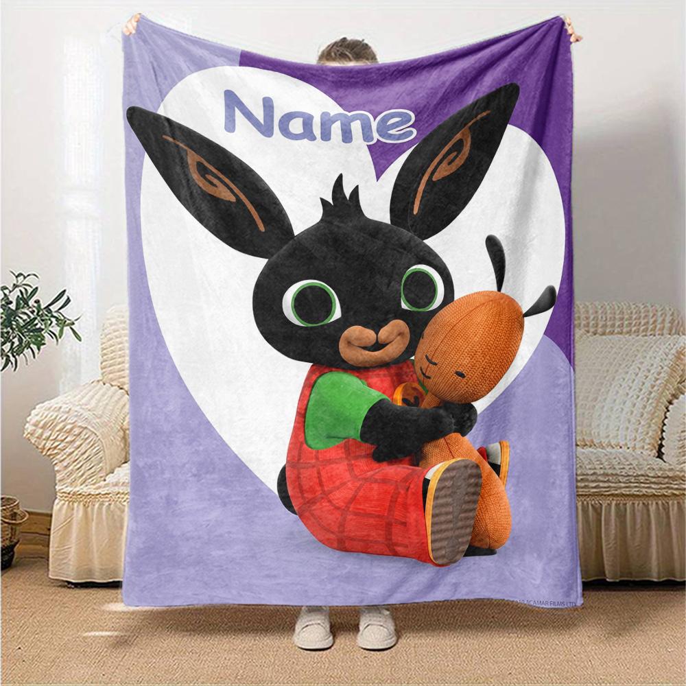 Custom Name Theme Printed Blanket Perfect For Couch Bed Travel Outdoor Use Machine Washable Cozy Durable