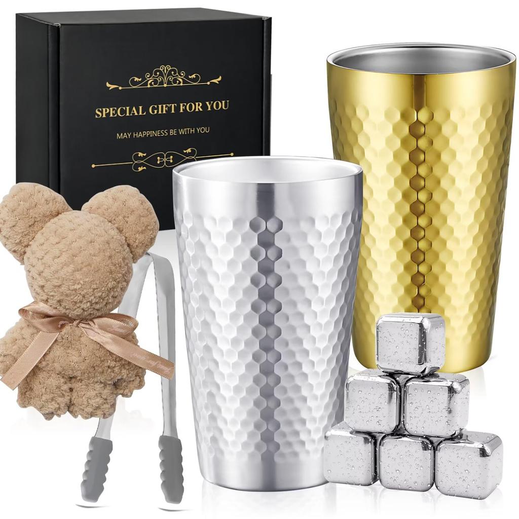 Pair of Wedding Bear Ice Wedding Anniversary Thermal Stainless Double Vacuum Alcohol Beer Beer 350ml Tumbler 2 Individual set 60th birthday Kishou