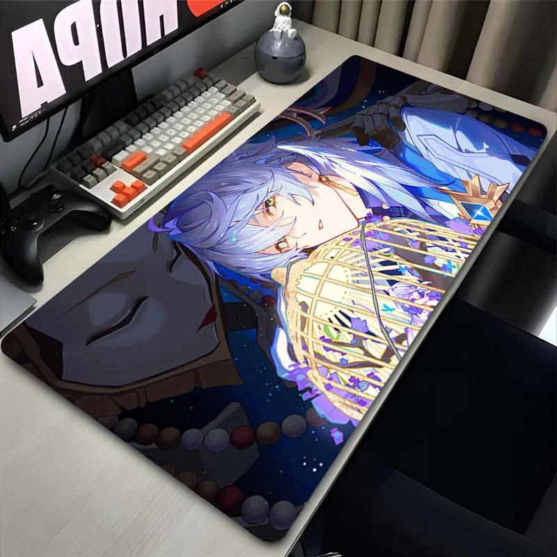 Kawaii Angel Mouse Pad Honkai Star Rail Sunday Large XXL Notbook Gamer Extended Desk Mat Japanese Anime Esports Gaming Mousepad
