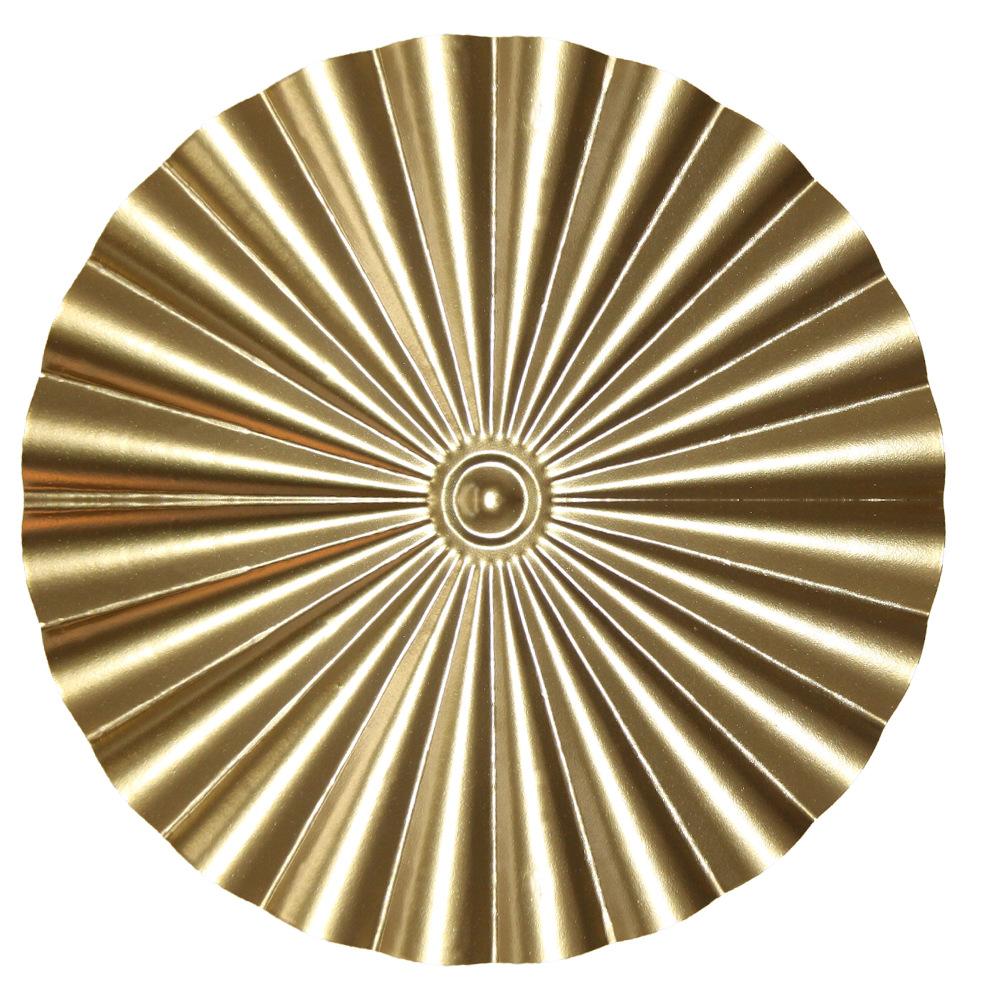 Decorazione da Parete Rotonda Nordica Luce Dorata Decorazione da Parete Pendente Metallo Disco Irregolare Ferro Battuto Stanza Decorazione Casa