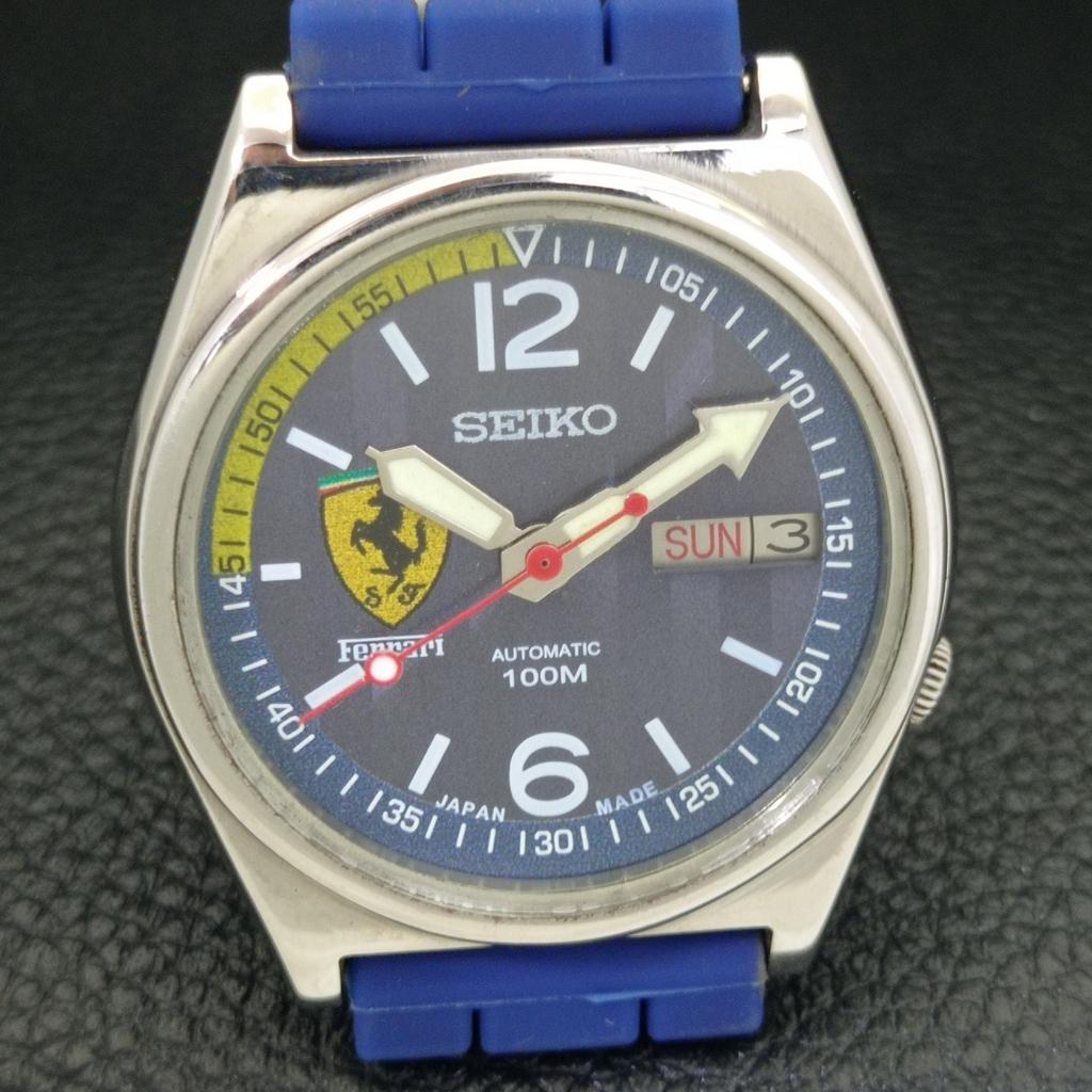 SEIKO VINTAGE AUTOMATIC 7009A JAPAN MENS FERRARI DIAL WATCH a700519-5