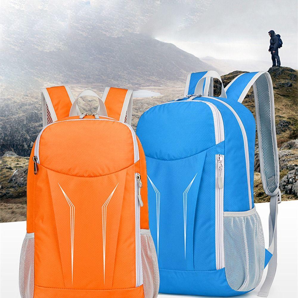Zipper Mountaineering Backpack Foldable Traveling Daypack Portable Cycling Backpack  Women