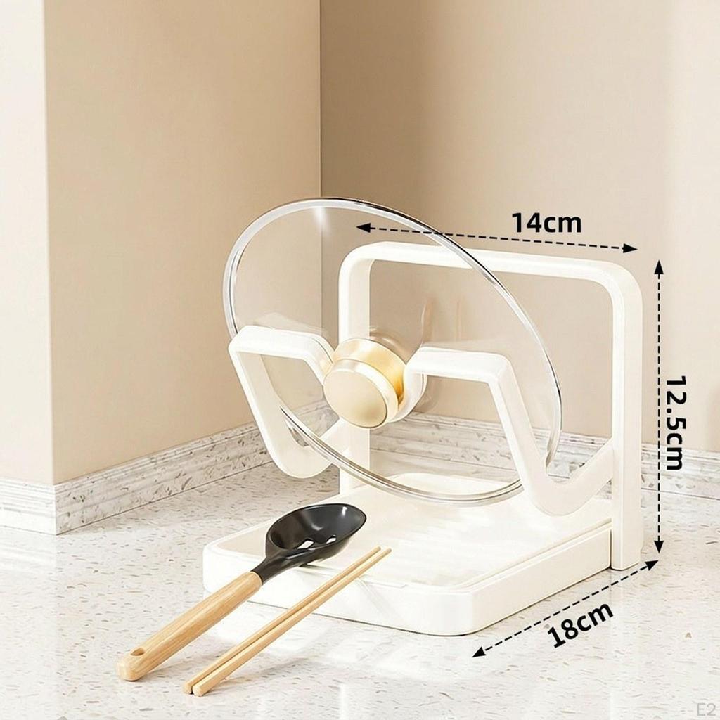 Kitchen Lid Rack Organizer Pot Stand Spoon Rest Carbon Steel Utensil Holder Suitable for Cooking