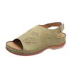 Women's Shoes Spring and Summer New Cut-out Back Buckle Fish Mouth Retro Ethnic Style Casual Large Size Solid Color Sandals In Stock