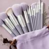 13pcs Set Make Up Brushes Tool Kit Handheld Soft Blending Cosmetics Brushes Kit for Face Powder Concealer