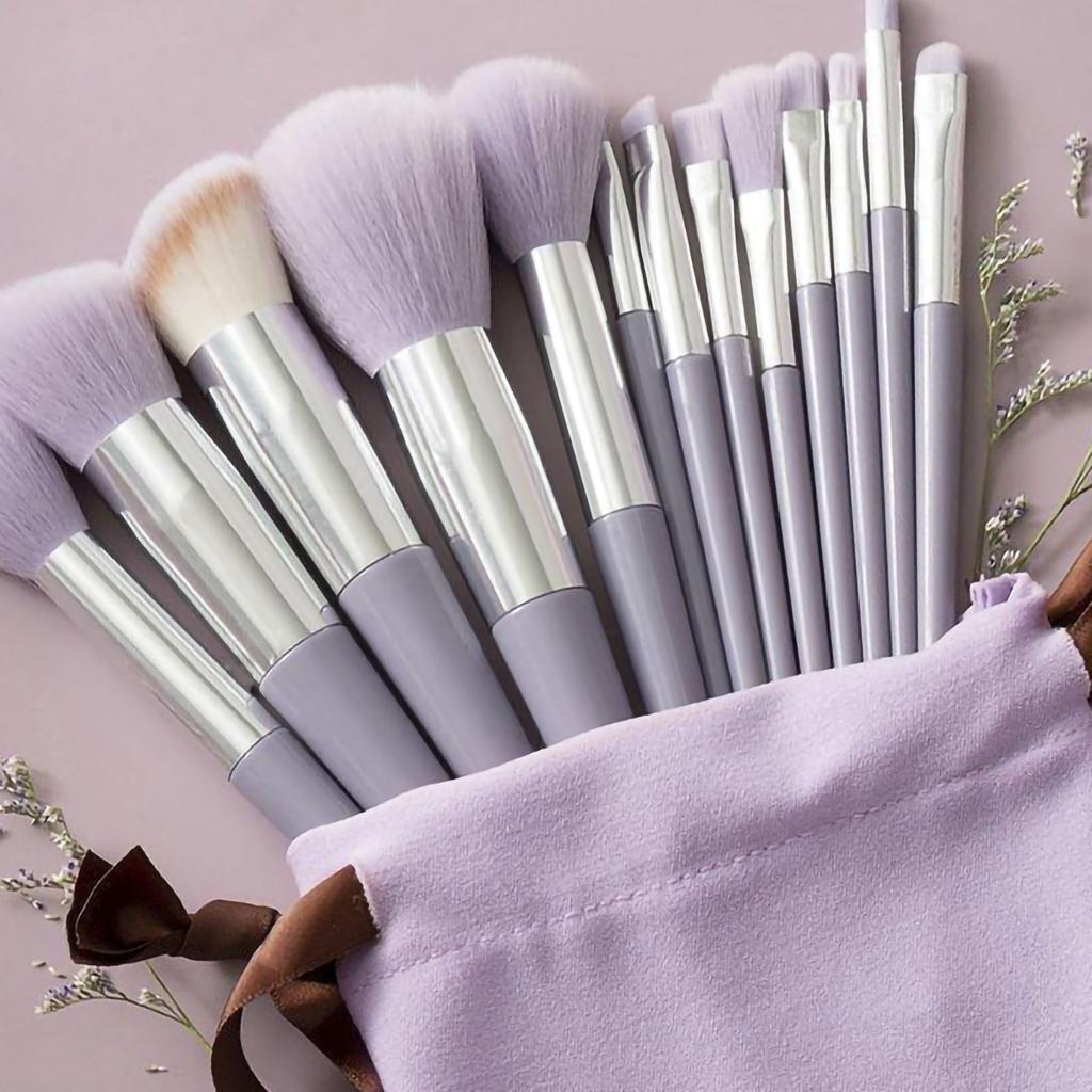 13pcs Set Make Up Brushes Tool Kit Handheld Soft Blending Cosmetics Brushes Kit for Face Powder Concealer