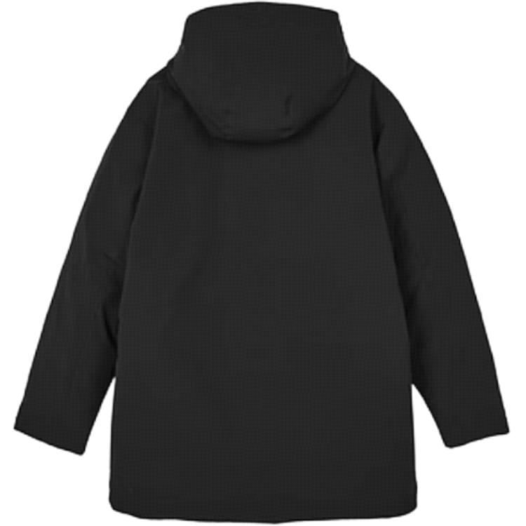 Skechers Stroll Series Solid Color Zipper Hooded Long Sleeve Warm Windproof Three-Proof Work Down Jacket Men outerwear Carbon-Black L423M155-0018