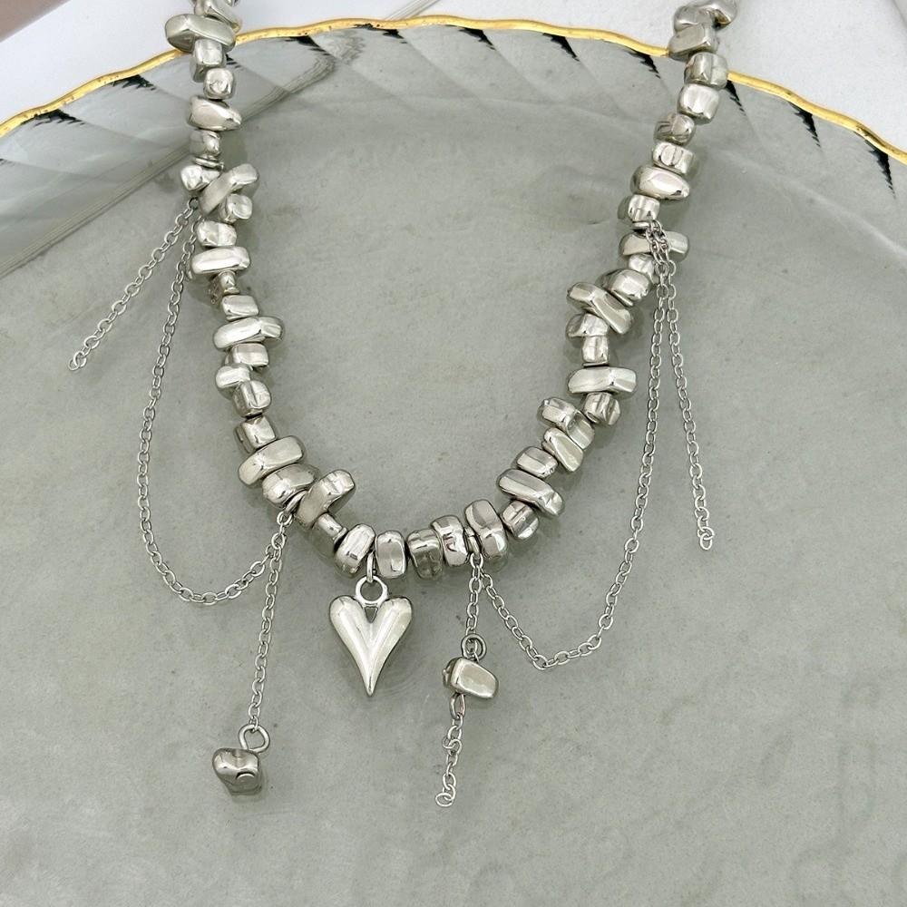 Multilayer Imitation Pearl Choker Necklace Jewelry Accessories Tassel Pendant