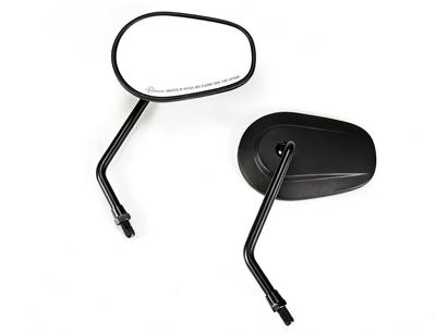 Bazurumoto Motorcycle Mirrors, 10mm, Left and Right Set, 360° Adjustable, Complies with New Safety Standards, Universal Type, Easy Installation, Stand