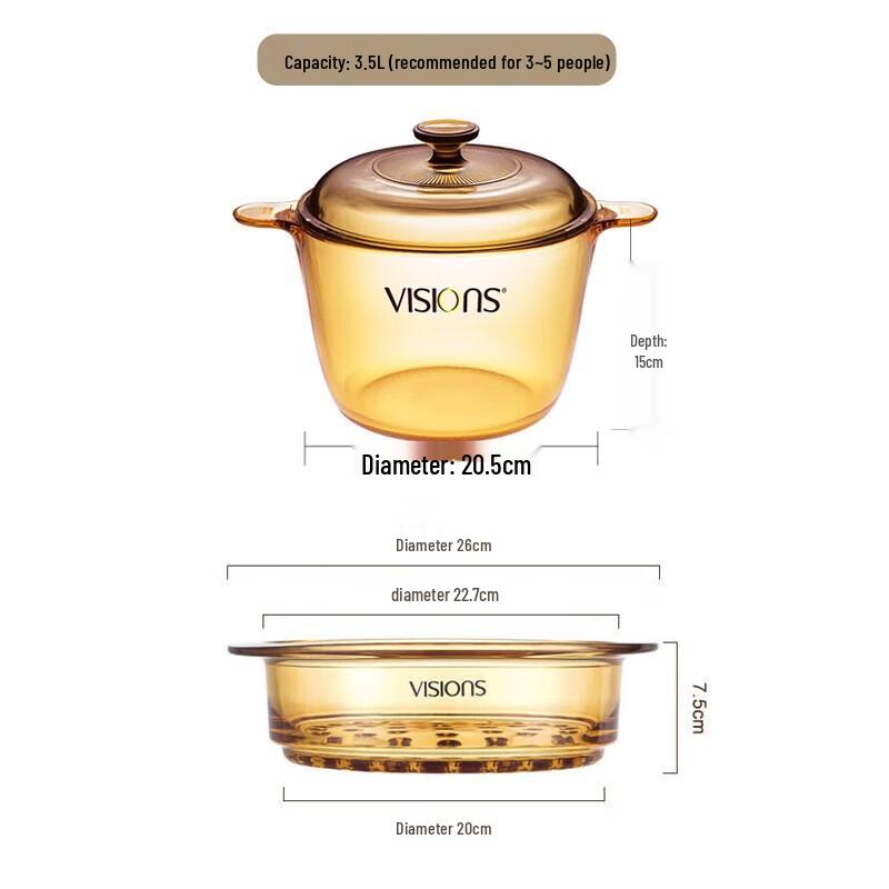 Corning Visions Glass Soup Pot with Steamer