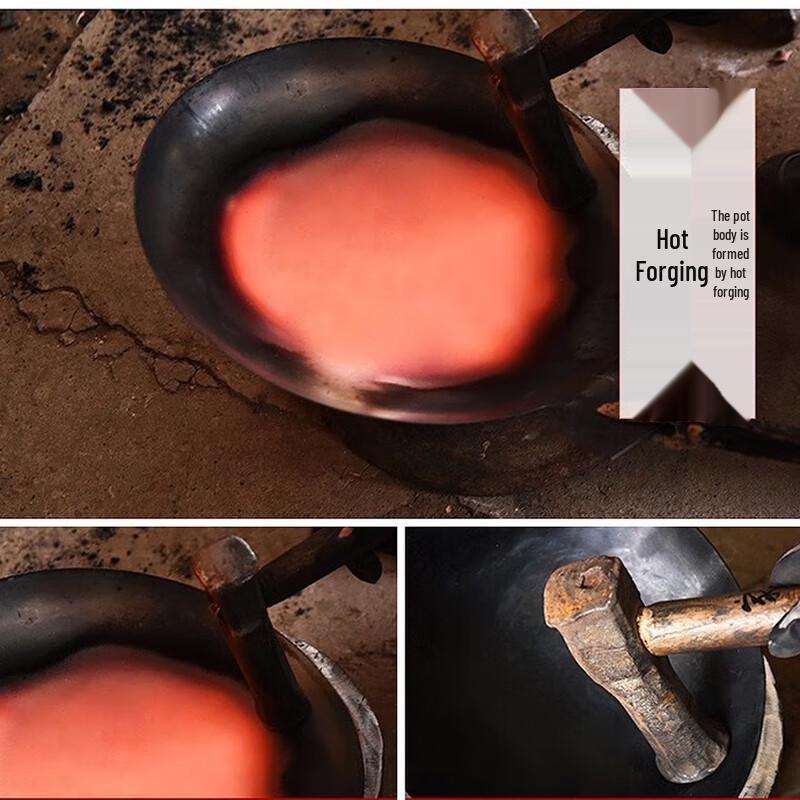 Lieve Hand-Forged Traditional Round-Bottom Iron Wok