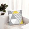 Yellow Grey Geometric Pillow Cover  Morden Pillow Case For Sofa Couch Bed Living Room Soft Pillowcases Birthday Present
