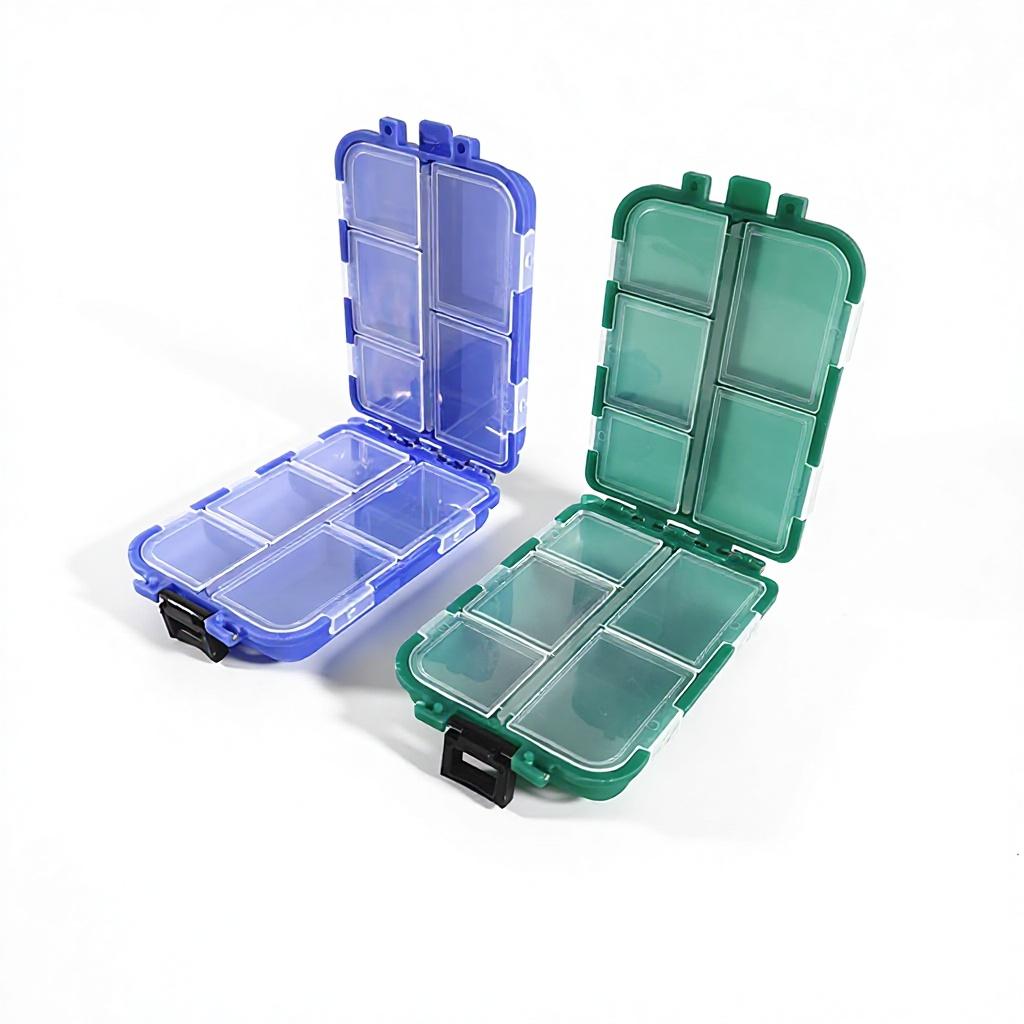 Multi-functional 10 Grid Plastic Fishing Storage Box for Fish Hooks and Gear Accessories