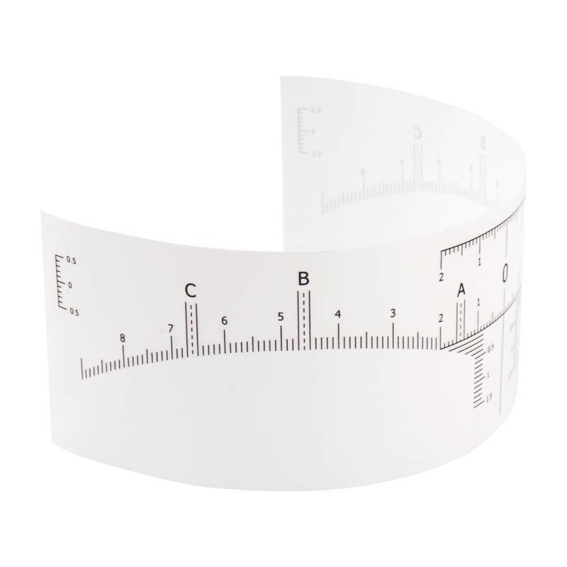 Microblading Brow Ruler Stickers: Disposable, Universal Positioning Tool with Scale for Precise Brow Shaping