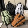 Schoolbag Casual Simple Large Capacity Drawstring Flip Outdoor Lightweight Backpack Travel Mountaineering Computer Backpack Student School Bag